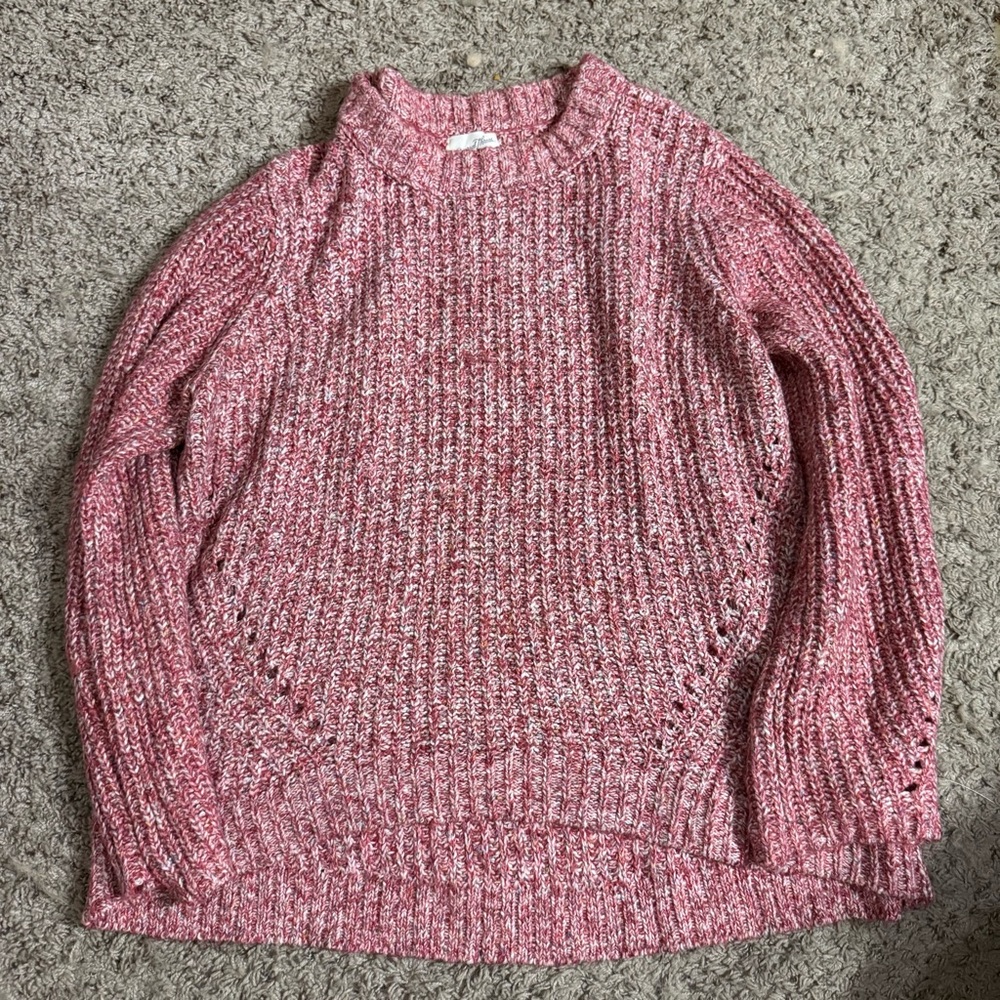 Universal Thread Marled Pink Cowl Neck Sweater